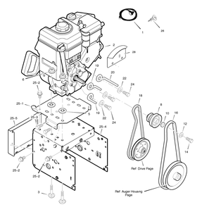 Engine Diagram and Parts List for C950-52313-1 2004 Briggs and Stratton Snow Blower